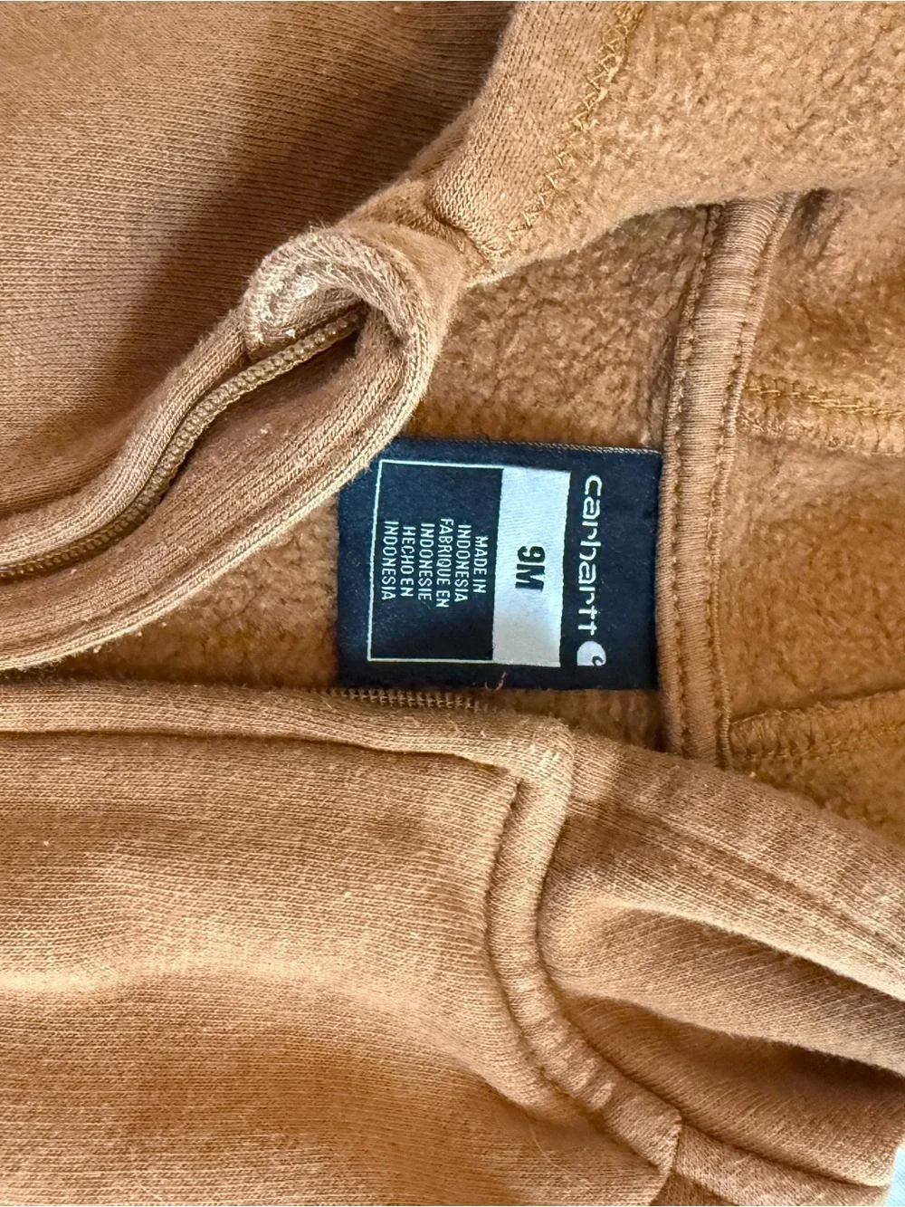 Carhartt Brown Hooded Fleece One-Piece Romper